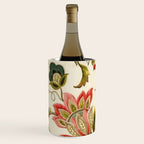Jacobean Floral Crewel Embroidery Pattern Digital Art Vector Painting Wine Chiller Gallery Image 1