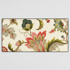 Jacobean Floral Crewel Embroidery Pattern Digital Art Vector Painting Desk Mat Gallery Image 3
