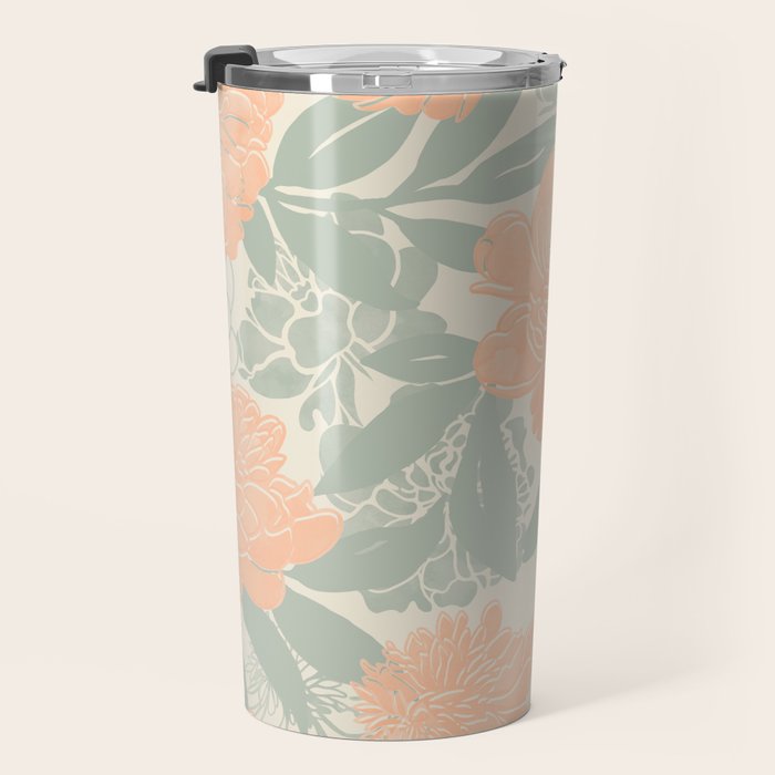 Modern floral blooms P3 Travel Mug Gallery Image 3