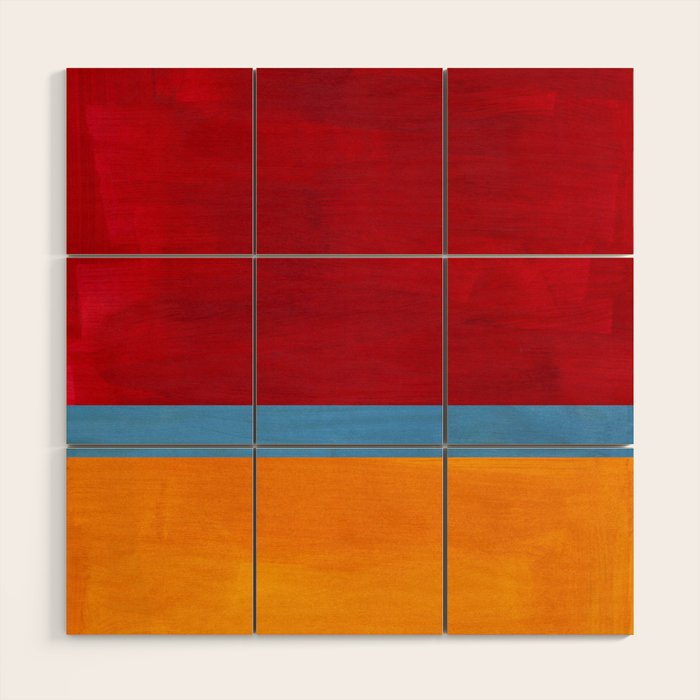 Corduroy Blue  Wood Wall Art Gallery Image 1