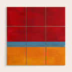 Corduroy Blue  Wood Wall Art Gallery Image 1