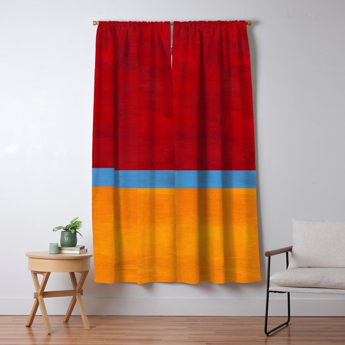 Corduroy Blue  Window Curtain Gallery Image 1