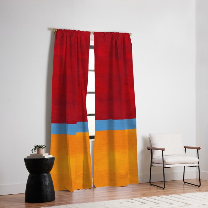 Corduroy Blue  Window Curtain Gallery Image 2