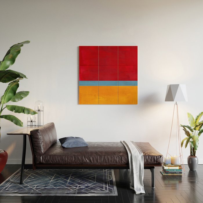 Corduroy Blue  Wood Wall Art Gallery Image 2