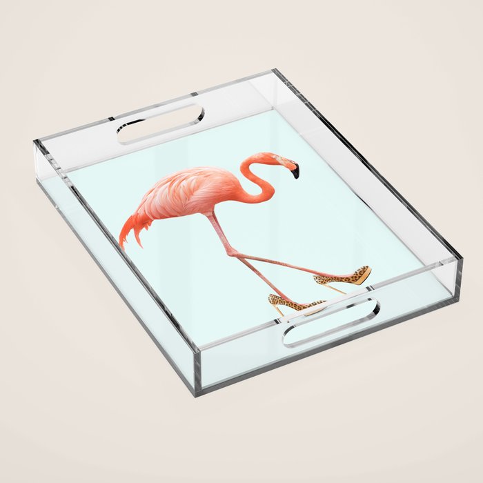 FANCY FLAMINGO Acrylic Tray Gallery Image 1