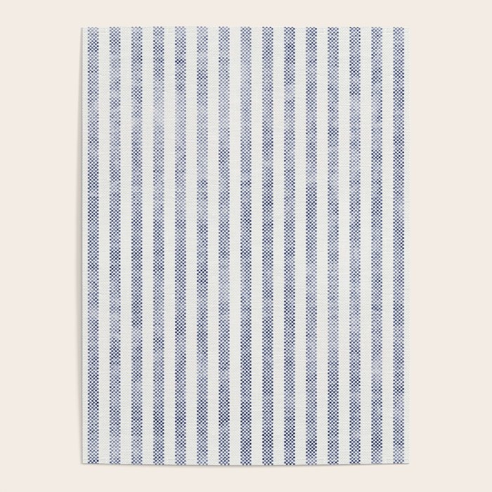 AEGEAN TICKING STRIPE BLUE Poster Gallery Image 4