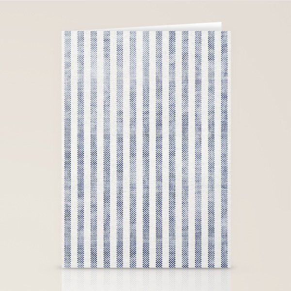 AEGEAN TICKING STRIPE BLUE Stationery Card Gallery Image 1