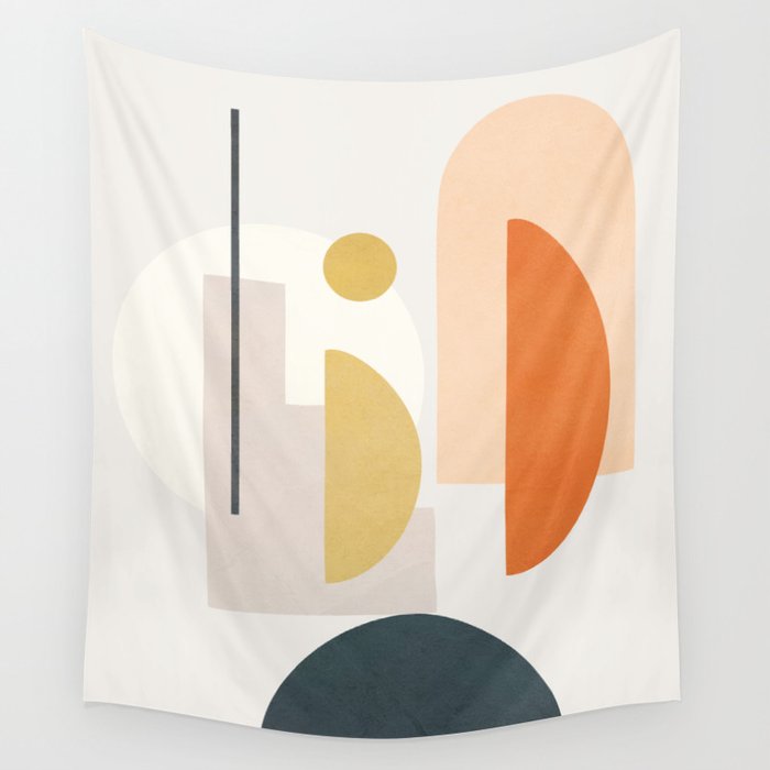Modern Shapes 01 Wall Tapestry Gallery Image 4