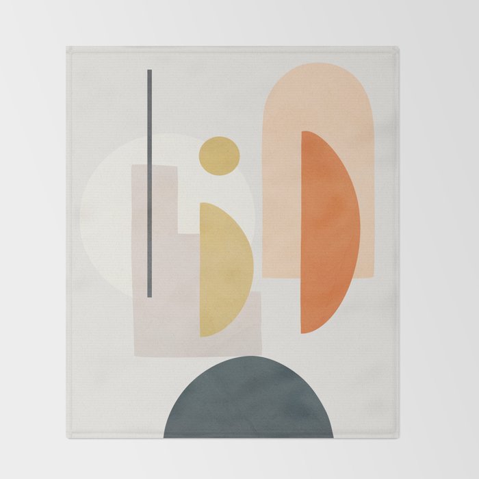 Modern Shapes 01 Throw Blanket Gallery Image 2
