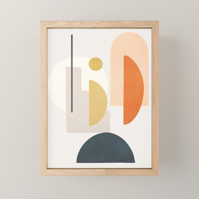 Modern Shapes 01 Mini Art Print Gallery Image 1
