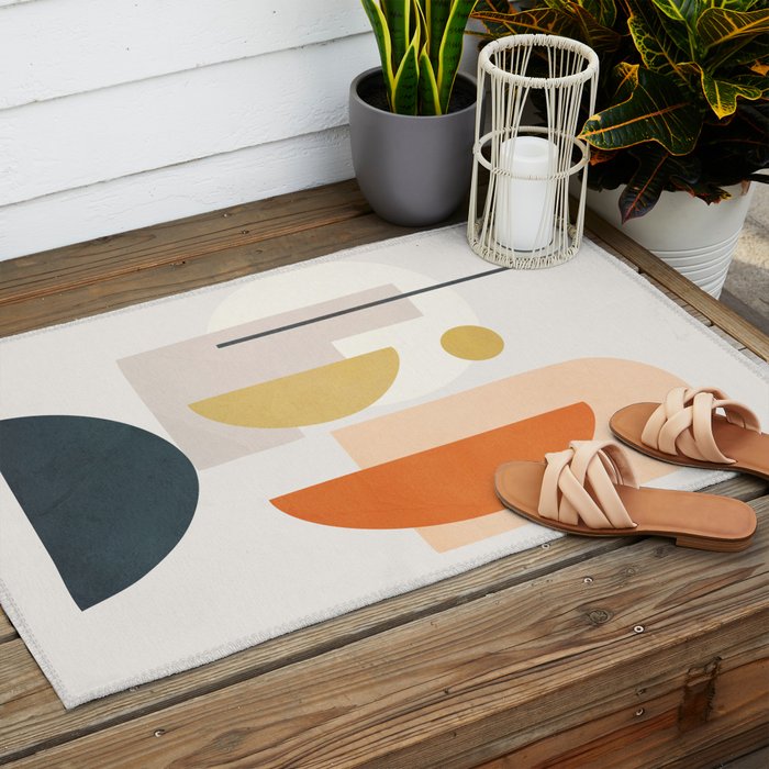 Modern Shapes 01 Outdoor Rug Gallery Image 2