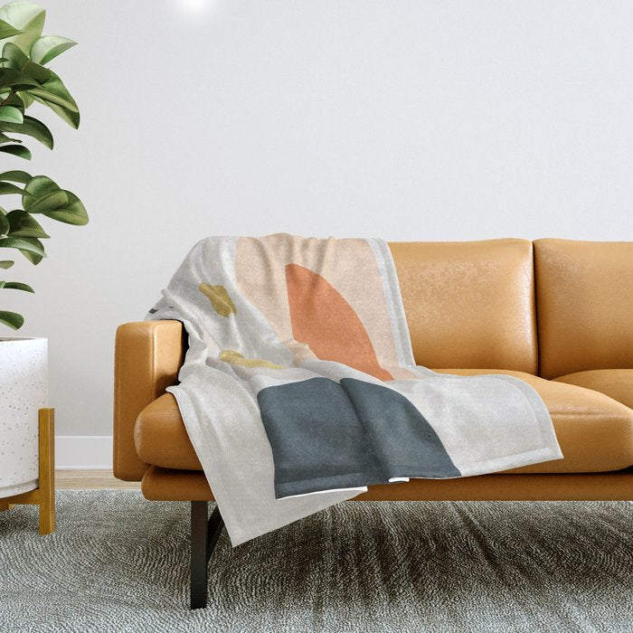 Modern Shapes 01 Throw Blanket Gallery Image 1