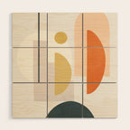 Modern Shapes 01 Wood Wall Art Gallery Image 1