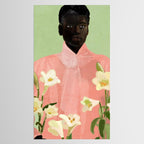 Girl Holding Flowers 3 Tablecloth Gallery Image 2