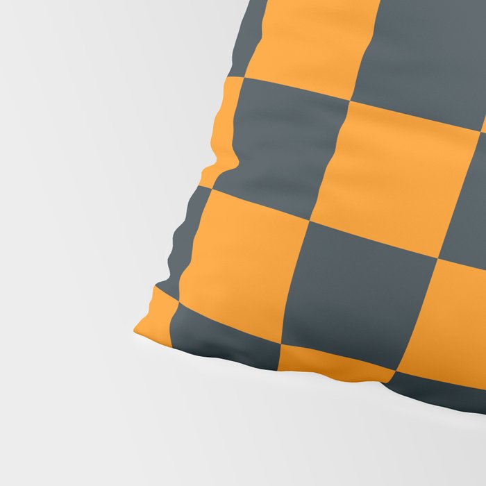 Mineral Dust x Tangerine Mixed Checker Pillow Sham Gallery Image 4