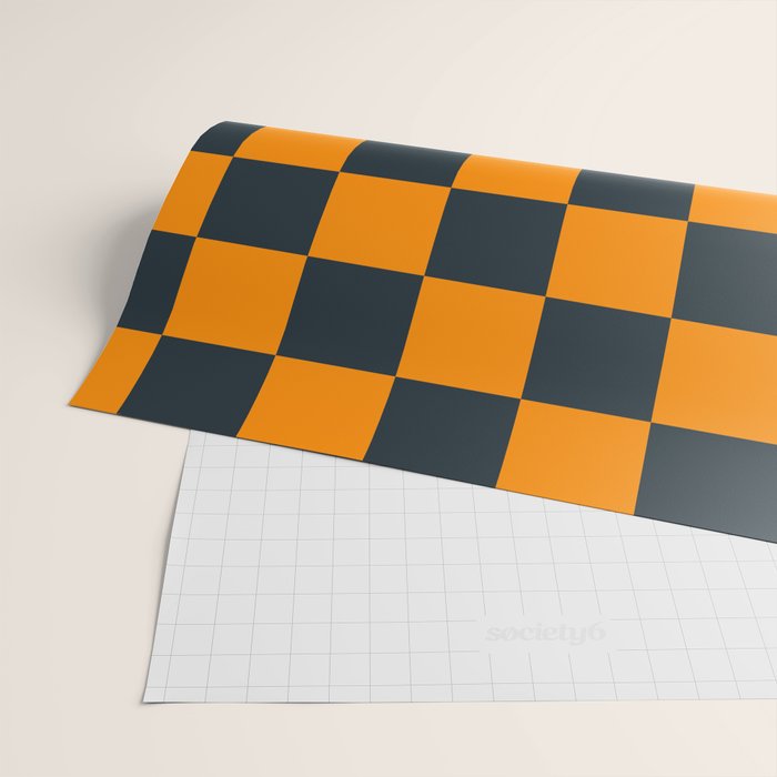 Mineral Dust x Tangerine Mixed Checker Wrapping Paper Gallery Image 2