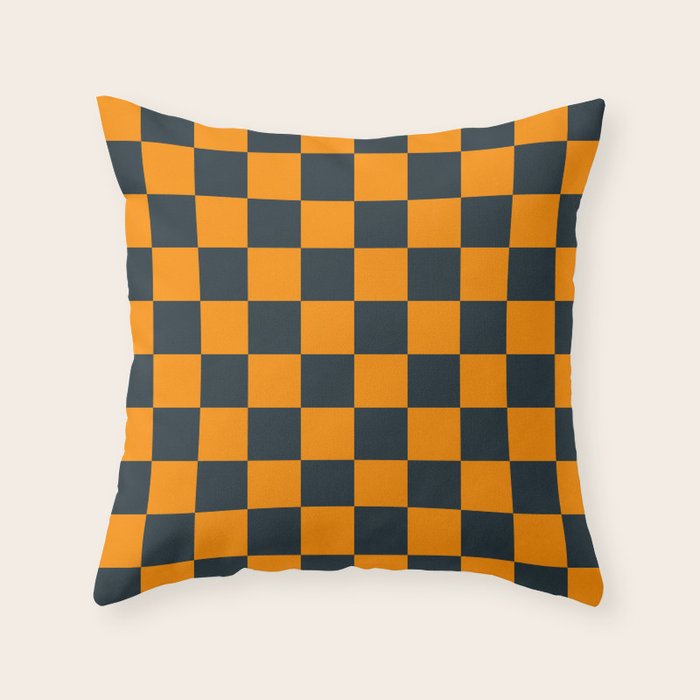 Mineral Dust x Tangerine Mixed Checker Throw Pillow Gallery Image 6