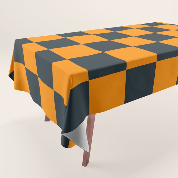 Mineral Dust x Tangerine Mixed Checker Tablecloth Gallery Image 1