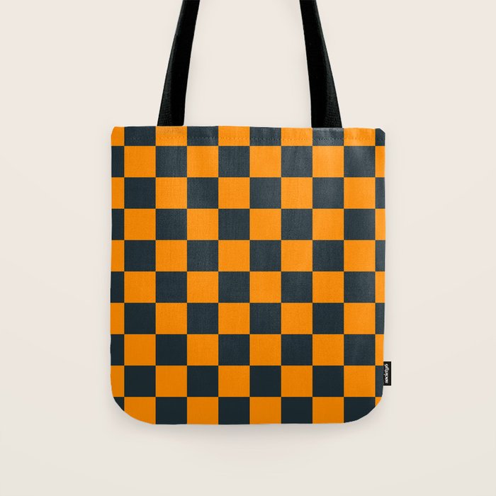 Mineral Dust x Tangerine Mixed Checker Tote Bag Gallery Image 1