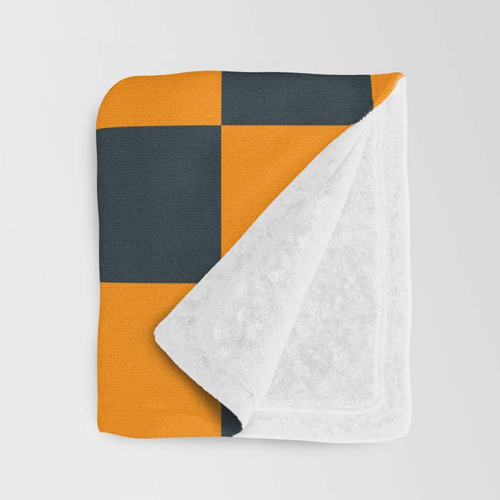 Mineral Dust x Tangerine Mixed Checker Throw Blanket Gallery Image 3