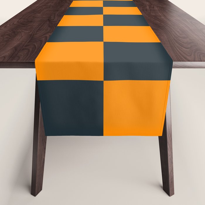 Mineral Dust x Tangerine Mixed Checker Table Runner Gallery Image 1