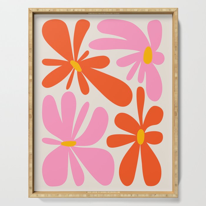 Bloom: Peach Matisse Color Series 04 Serving Tray Gallery Image 1