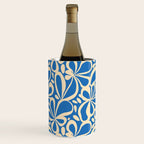 Blue abstract flower art pattern Wine Chiller Gallery Image 2