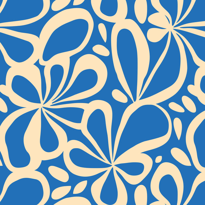 Blue abstract flower art pattern Coffee Mug Gallery Image 2