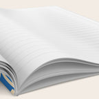 Blue abstract flower art pattern Notebook Gallery Image 2