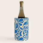 Blue abstract flower art pattern Wine Chiller Gallery Image 3