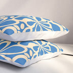 Blue abstract flower art pattern Pillow Sham Gallery Image 3