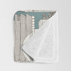 Washington DC toile juniper Throw Blanket Gallery Image 3