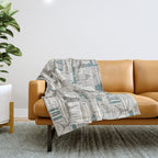 Washington DC toile juniper Throw Blanket Gallery Image 1