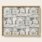 Washington DC toile juniper Serving Tray Gallery Image 1