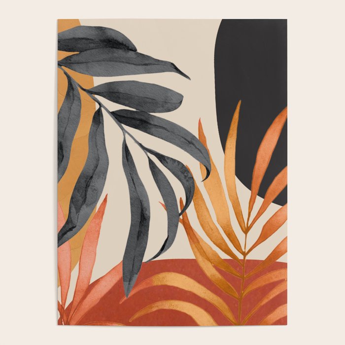 Abstract Art Tropical Leaves 160 Poster Gallery Image 1