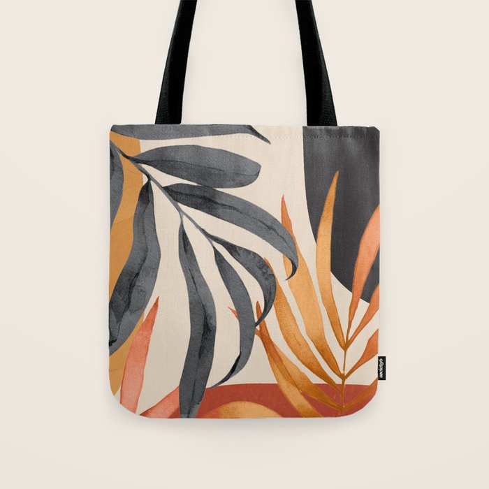 Abstract Art Tropical Leaves 160 Tote Bag Gallery Image 1
