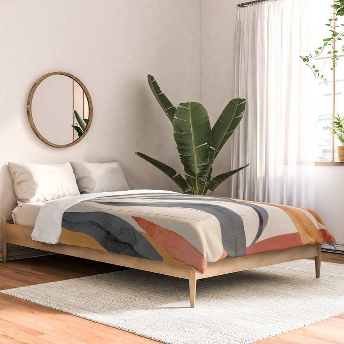 Abstract Art Tropical Leaves 160 Comforter Gallery Image 2