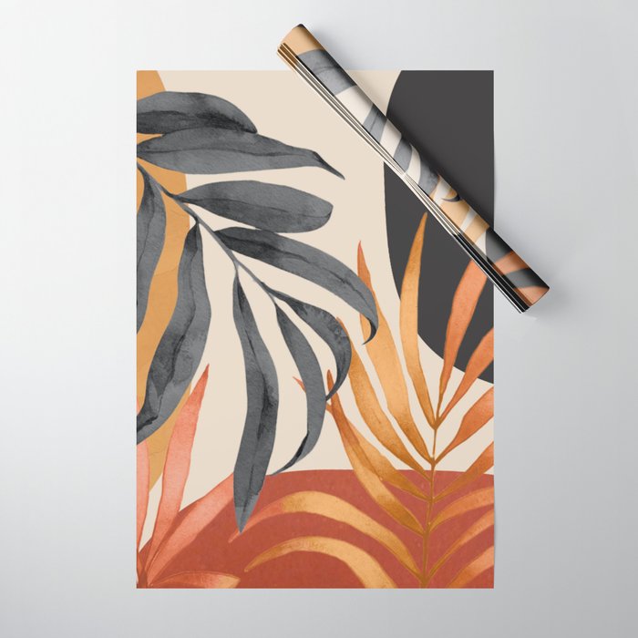 Abstract Art Tropical Leaves 160 Wrapping Paper Gallery Image 1