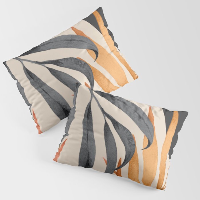 Abstract Art Tropical Leaves 160 Pillow Sham Gallery Image 3
