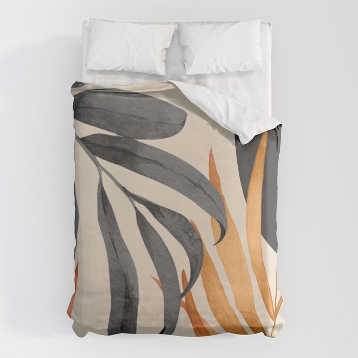 Abstract Art Tropical Leaves 160 Duvet Cover Gallery Image 1