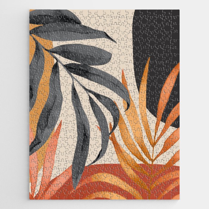 Abstract Art Tropical Leaves 160 Jigsaw Puzzle Gallery Image 1
