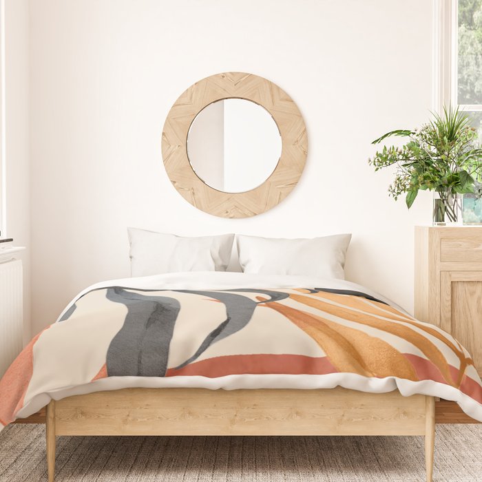 Abstract Art Tropical Leaves 160 Duvet Cover Gallery Image 3