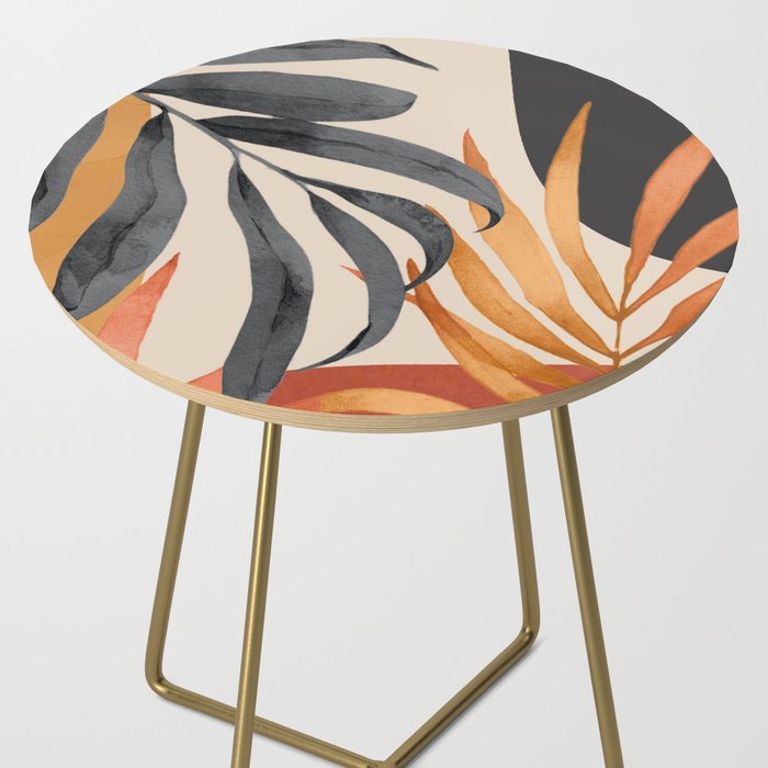 Abstract Art Tropical Leaves 160 Side Table Gallery Image 2