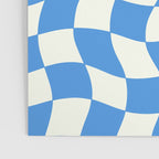 Ocean Blue Wavy Checkerboard  Poster Gallery Image 3