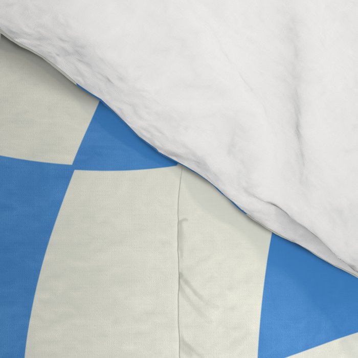 Ocean Blue Wavy Checkerboard  Comforter Gallery Image 4