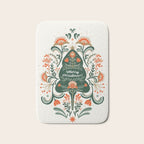 Nordic Christmas tree with red flowers and Scandinavian ornaments  Bath Mat Gallery Image 1