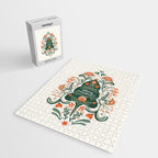 Nordic Christmas tree with red flowers and Scandinavian ornaments  Jigsaw Puzzle Gallery Image 2