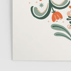 Nordic Christmas tree with red flowers and Scandinavian ornaments  Poster Gallery Image 3