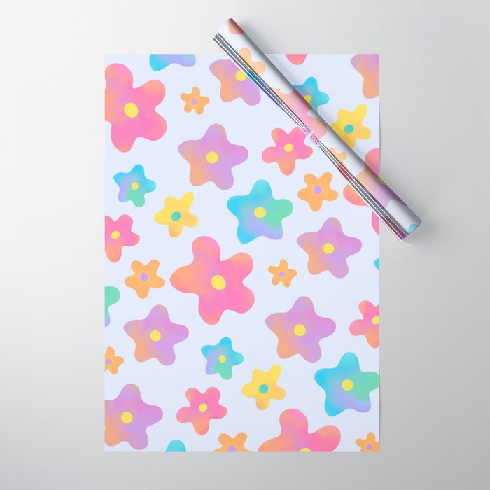 Flower market neon Wrapping Paper Gallery Image 1