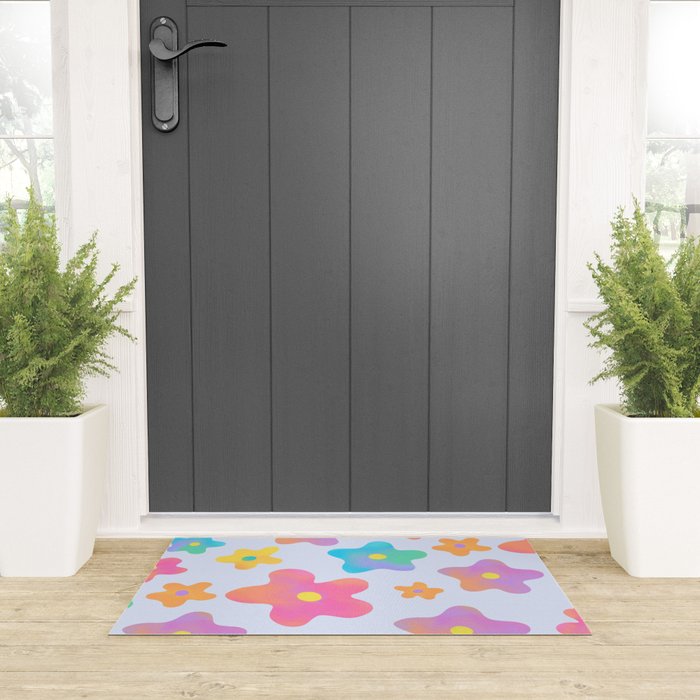 Flower market neon Welcome Mat Gallery Image 3